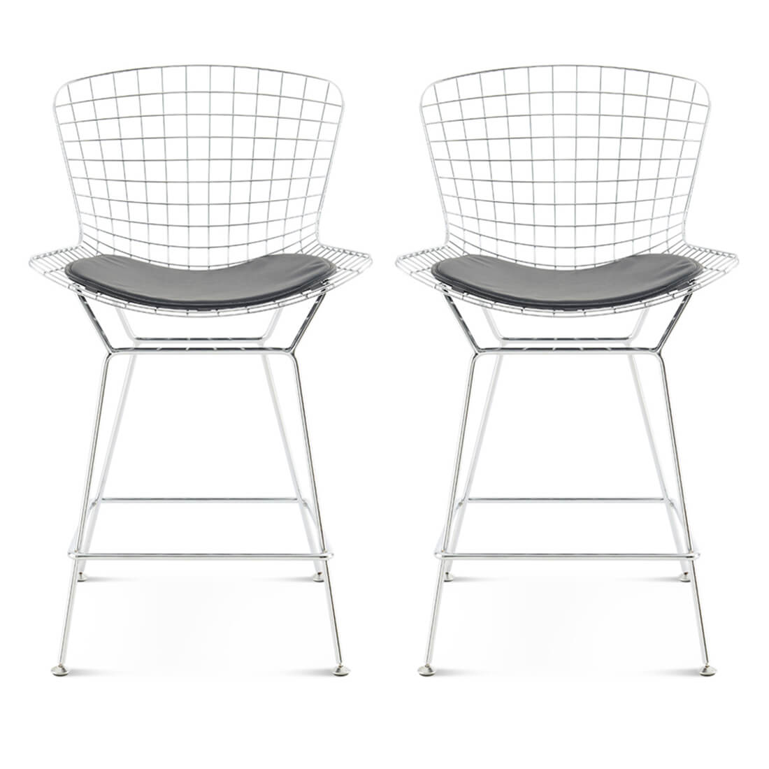 Set of Two Bertoia Bar Stools