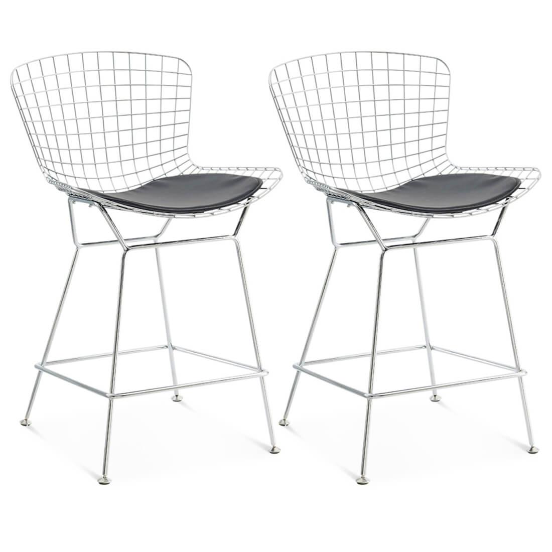 Set of Two Bertoia Bar Stools