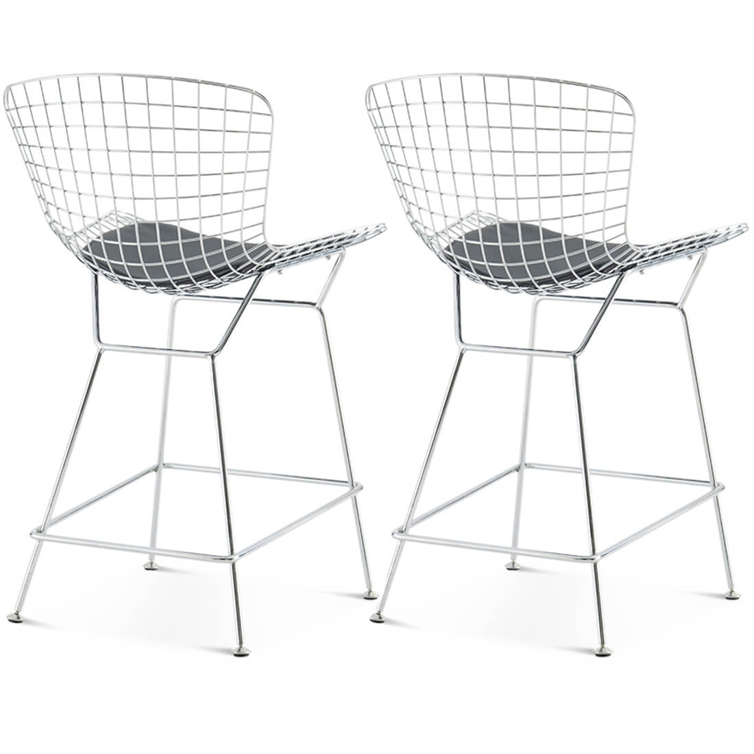 Set of Two Bertoia Bar Stools