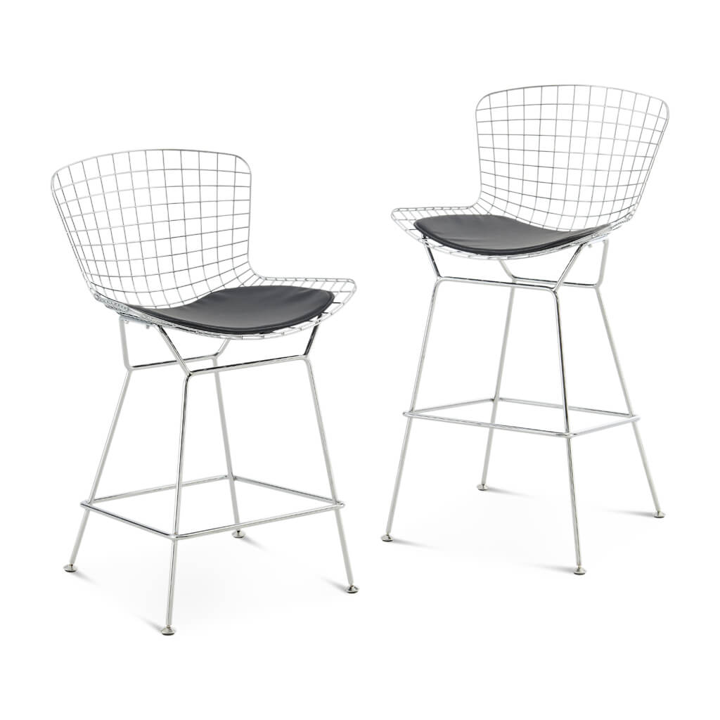 Set of Two Bertoia Bar Stools