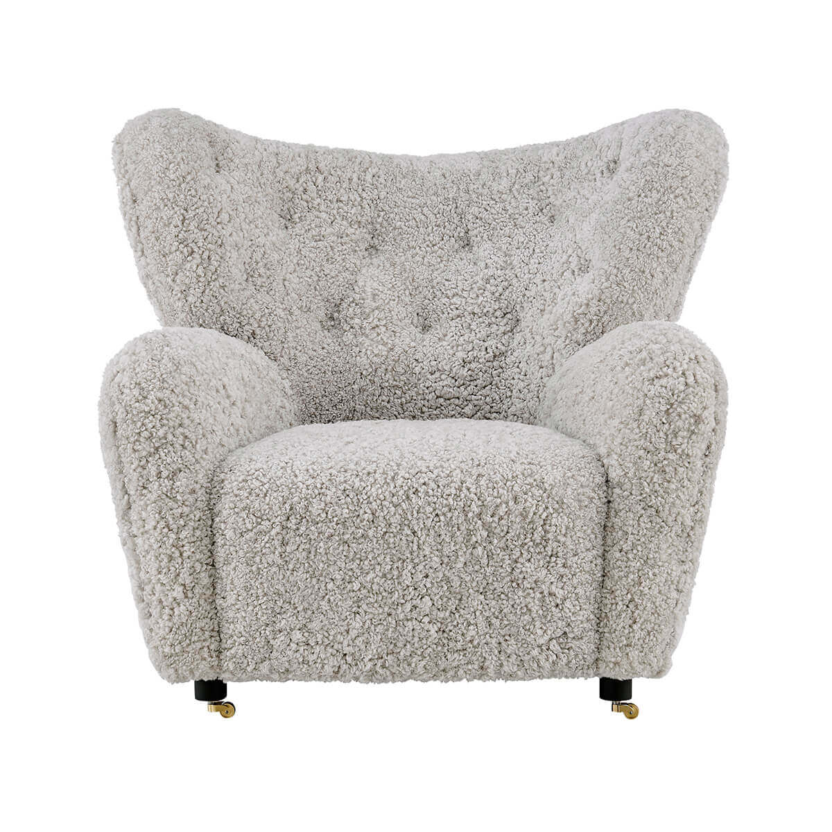 Flemming Lassen The Tired Man Lounge Chair & Footstool in Genuine Sheepskin