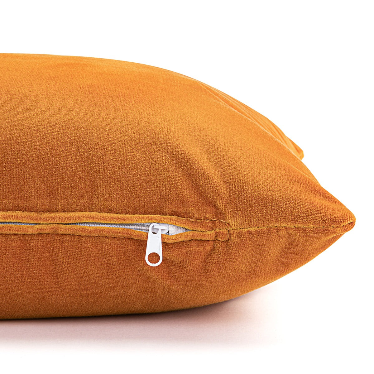 Lux 20" Feather-Down Cotton Velvet Pillow