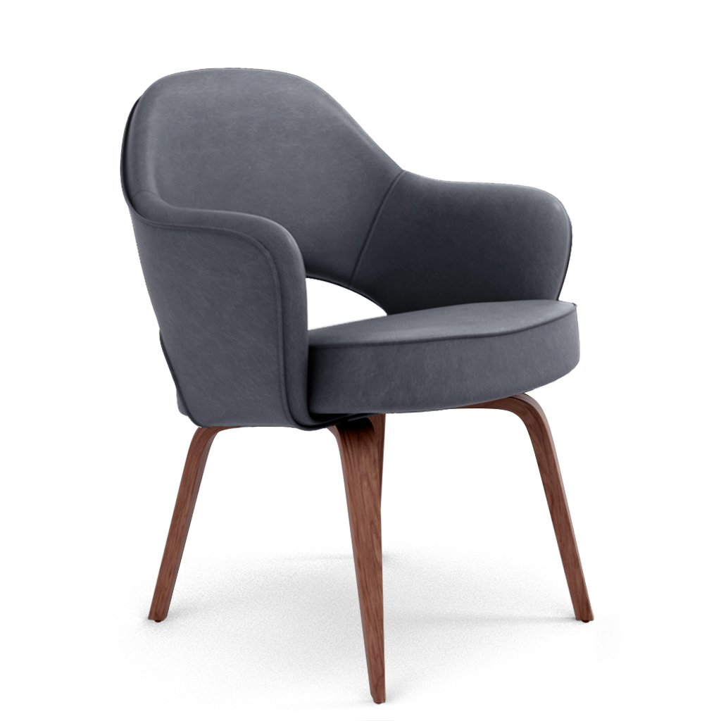 Savarin Executive Leather Armchair - Wood Legs