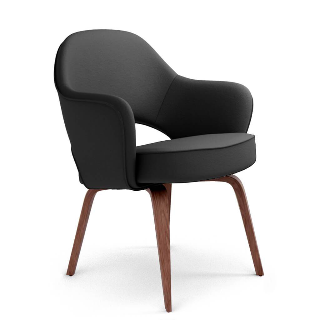 Savarin Executive Leather Armchair - Wood Legs