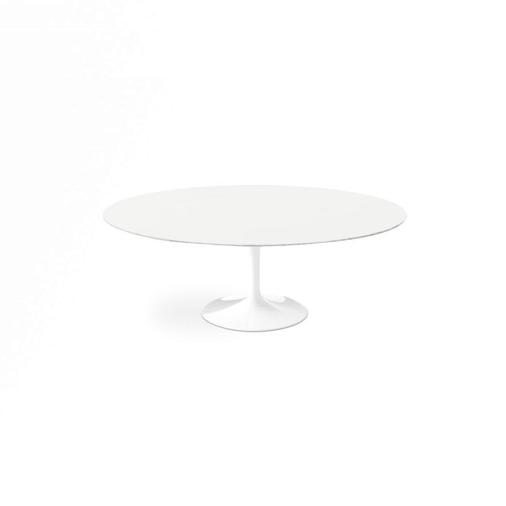 White Lacquer Petal Dining Table - Oval