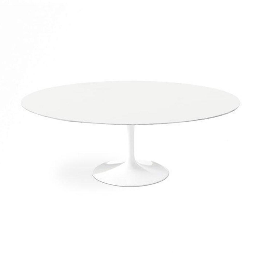 White Lacquer Petal Dining Table - Oval