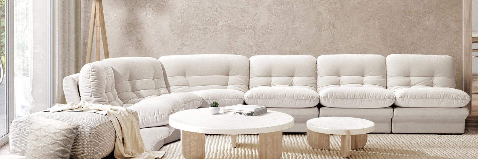 Carsons Mid Century Curved Modular Sofa