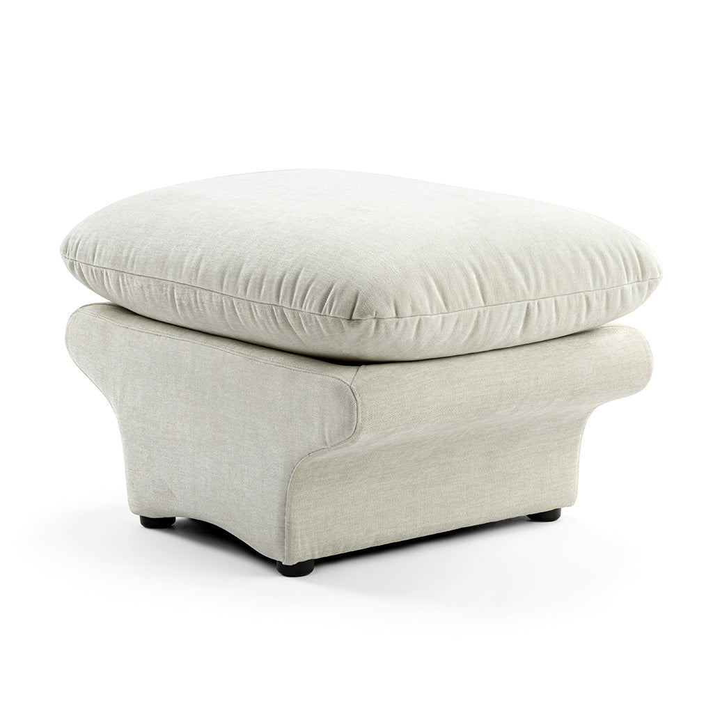 Carsons Mid Century Curved Modular Sectional Sofa | Ottoman