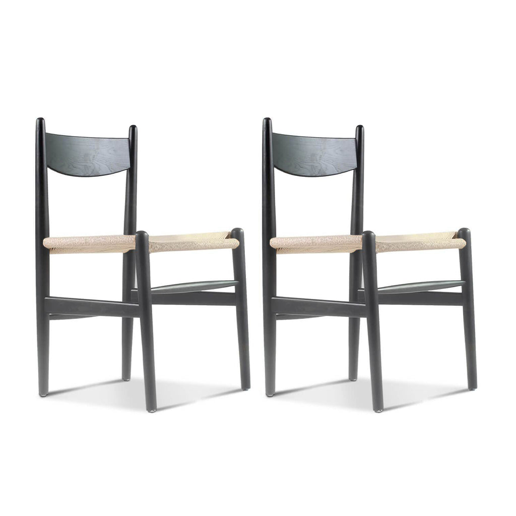 Set of Two Conrad Chairs / Black Stain - Final Sale