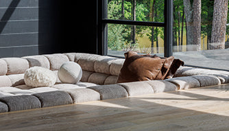 How They Pulled It Off: A Custom Conversation Pit in a Lakefront A-Frame
