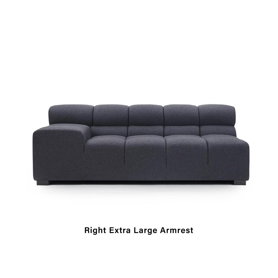 Quadra Tufted Sofa | TF016 Extra Large Right Armrest