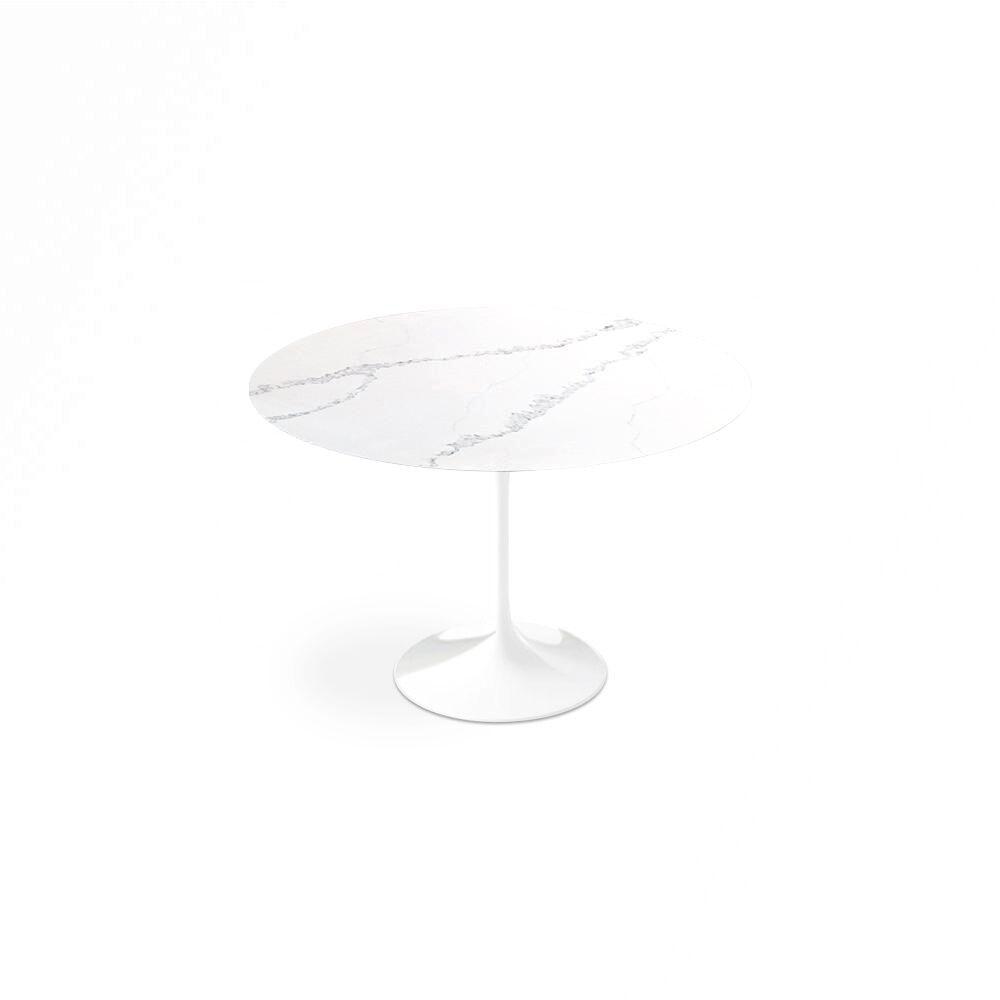 Carrara Nuvo Calacatta Quartz<sup>©</sup> Tulip Dining Table - Round