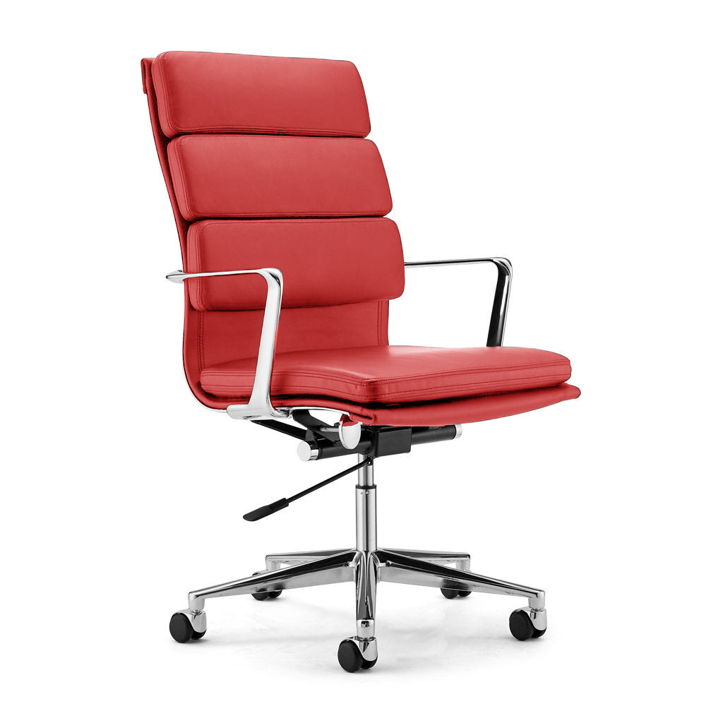 EM Office Chair Highback - Softpad Top Grain Forte-Red - Final Sale