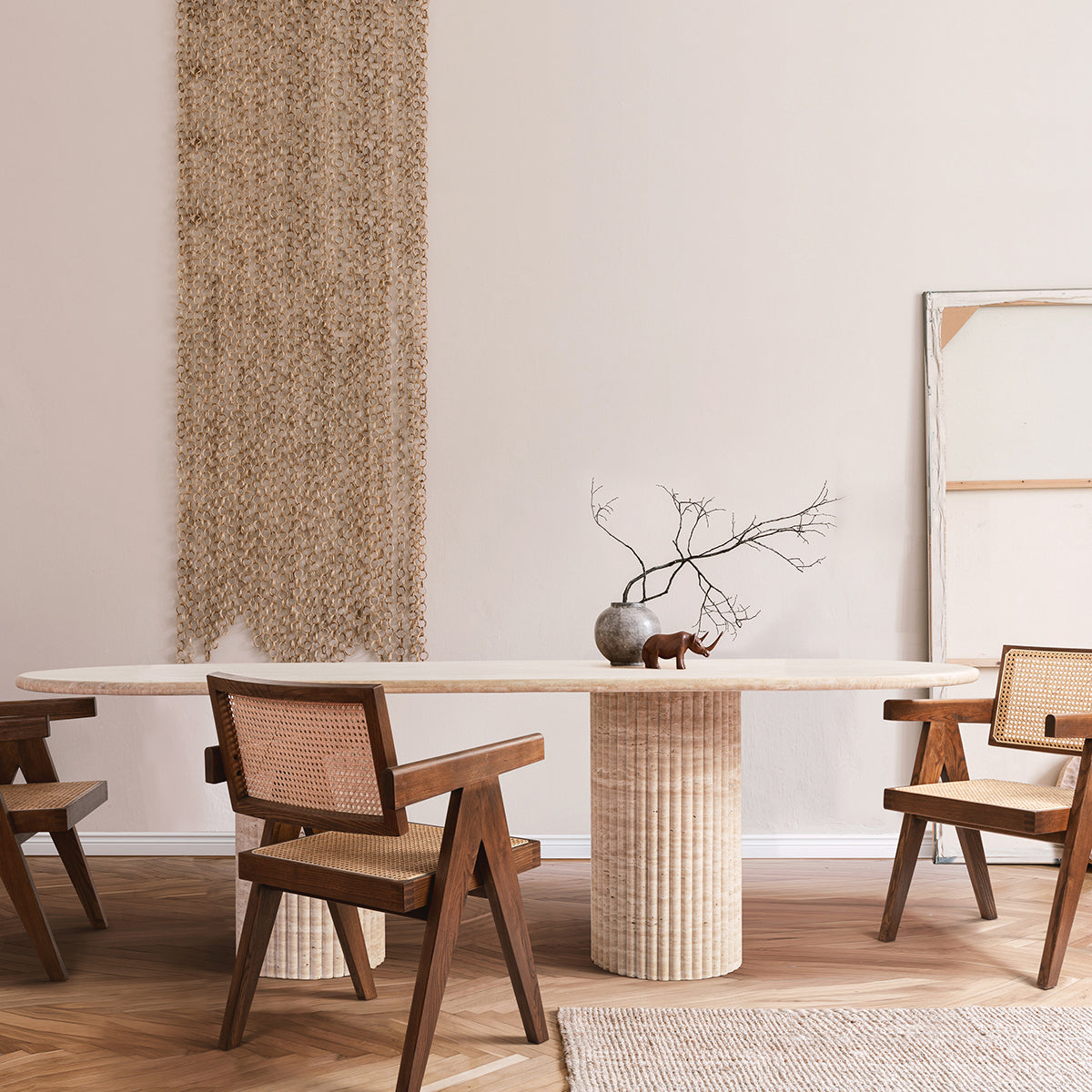 Cava Fluted Oval Dining Table