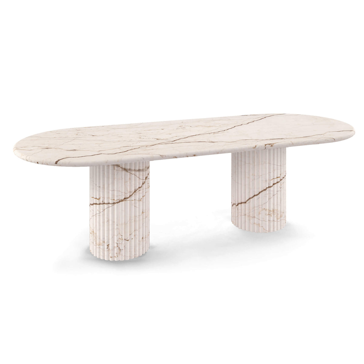 Cava Fluted Oval Dining Table