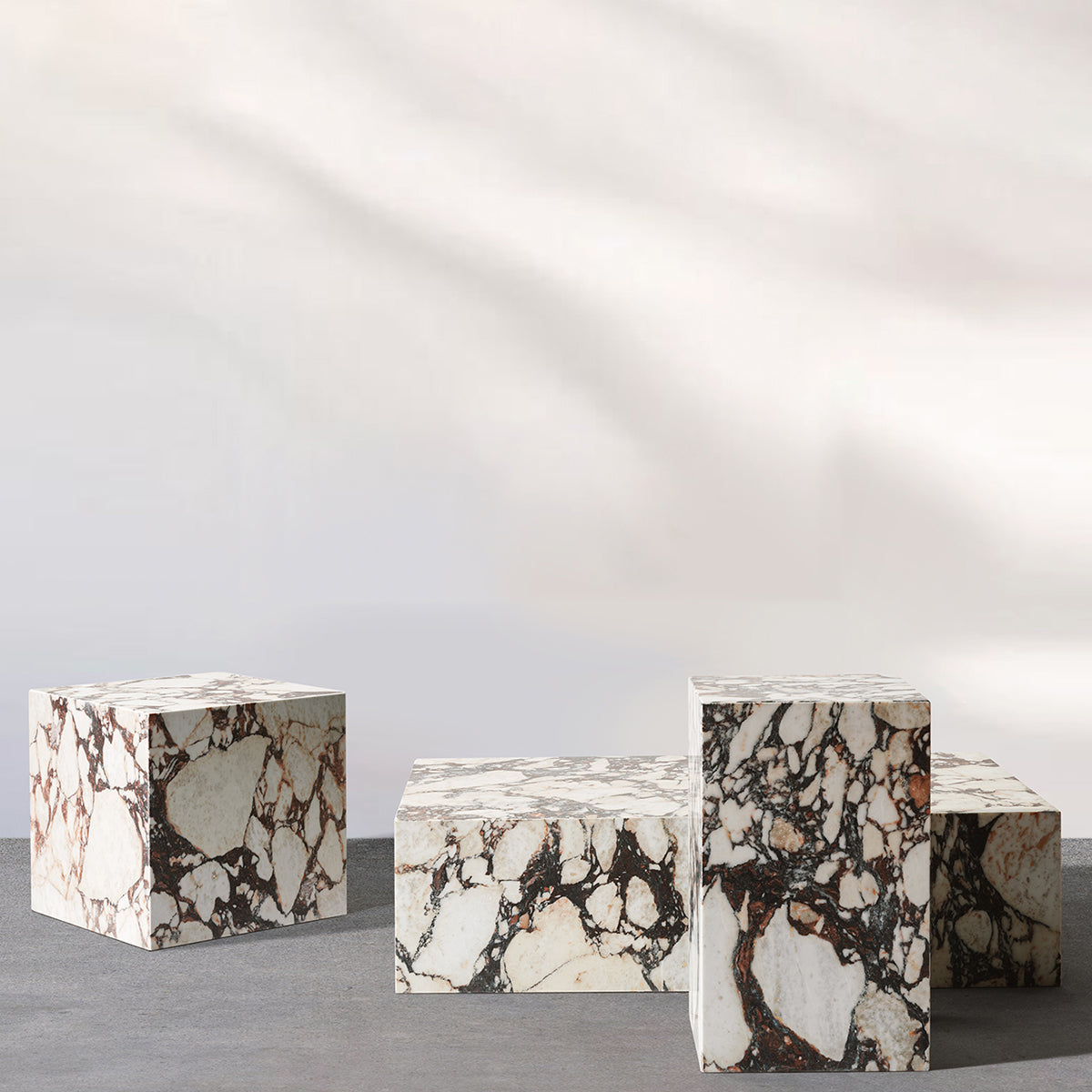 Kaia Marble Plinth Block Large Coffee Table
