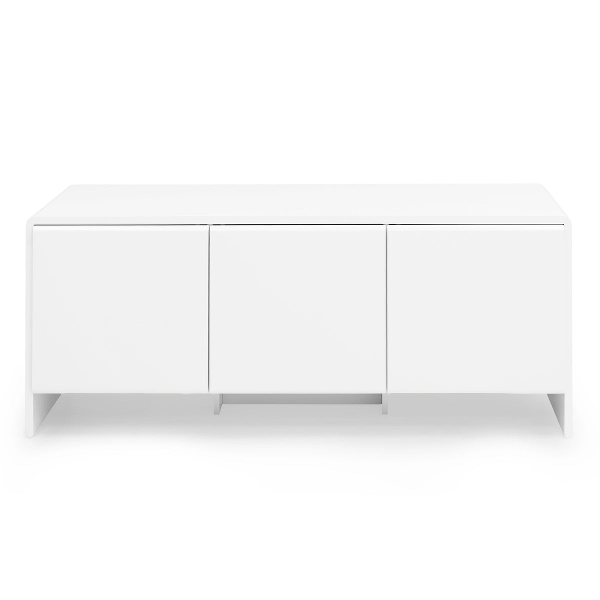 Magnolia Contemporary Italian Curved Matte 3-Door Sideboard