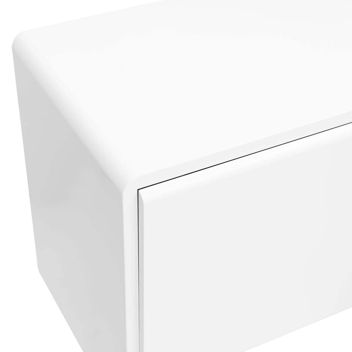 Magnolia Contemporary Italian Curved Matte 3-Door Sideboard