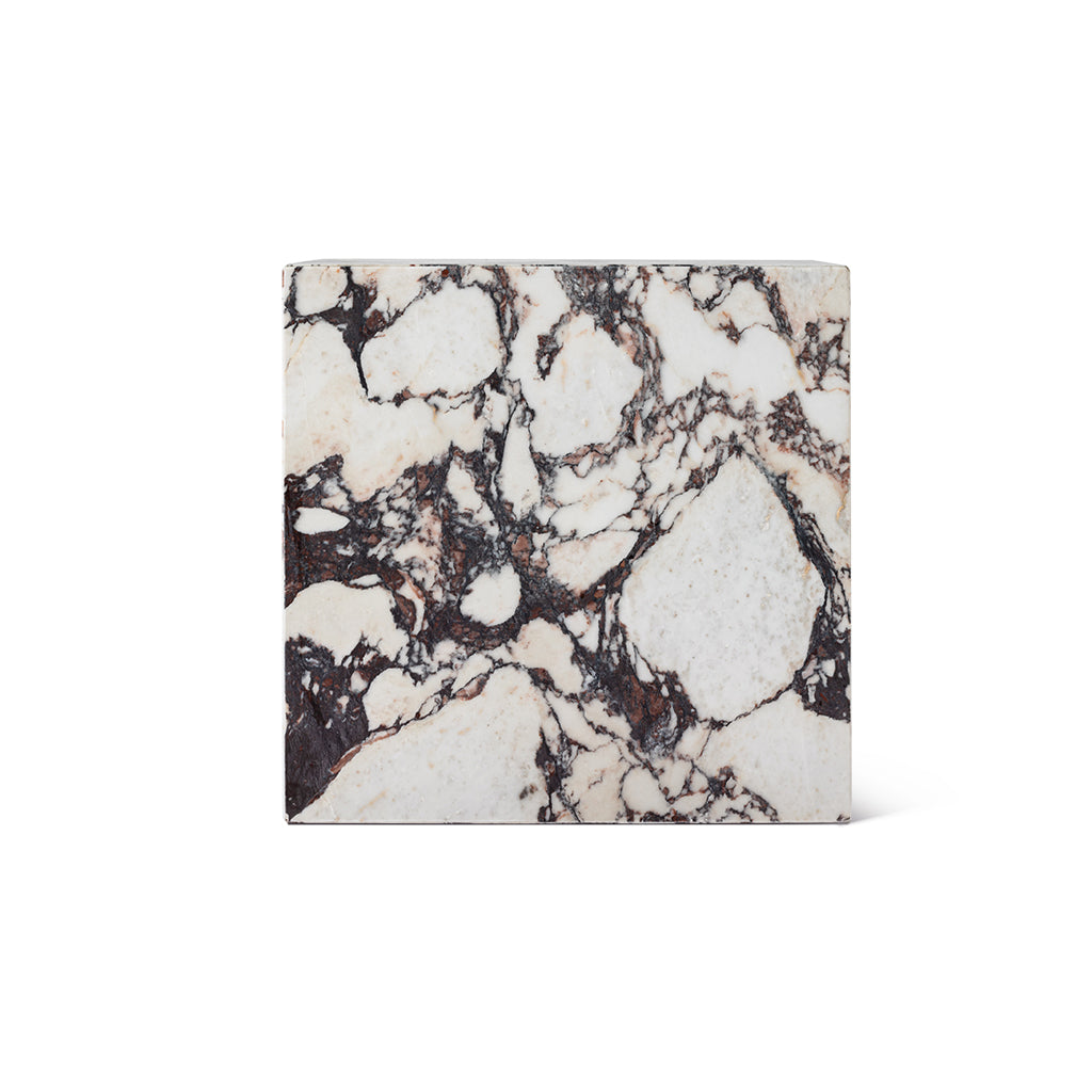Kaia Marble Plinth Cube Small Side Table
