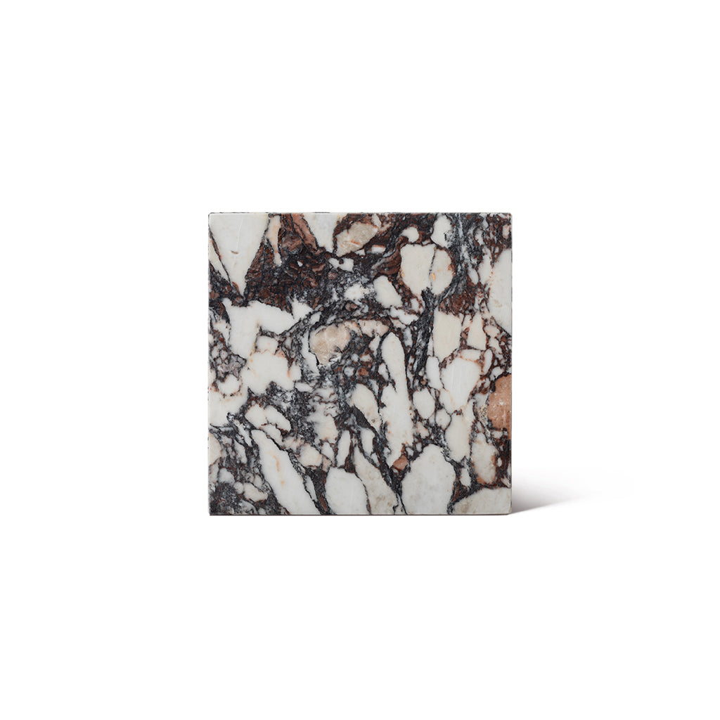 Kaia Marble Plinth Block Tall End Table
