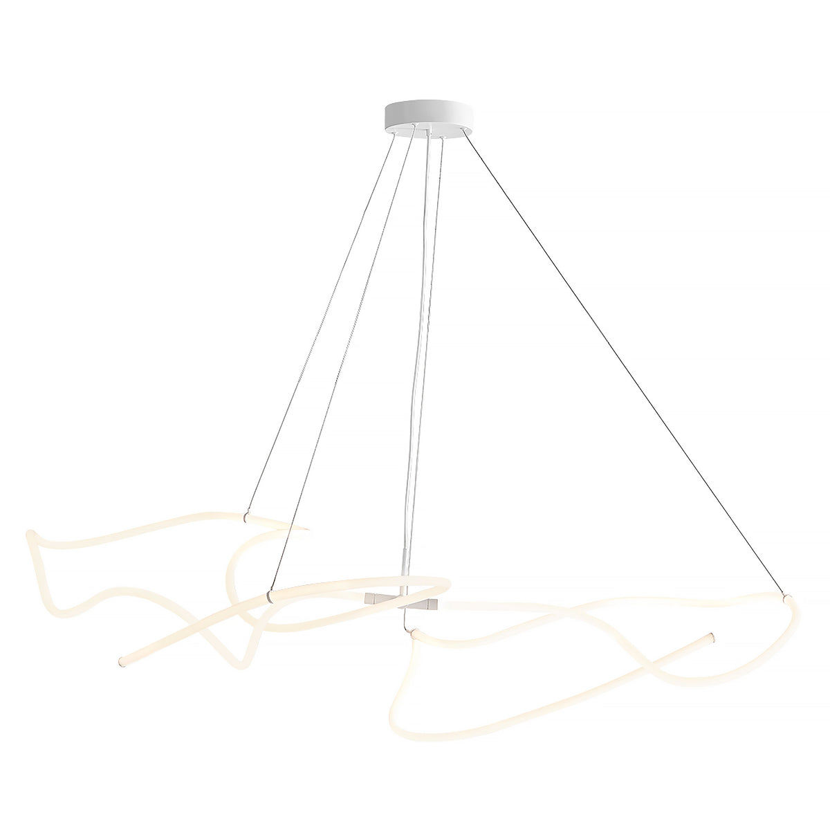 Sculptural Modern Freeform Ghost Chandelier