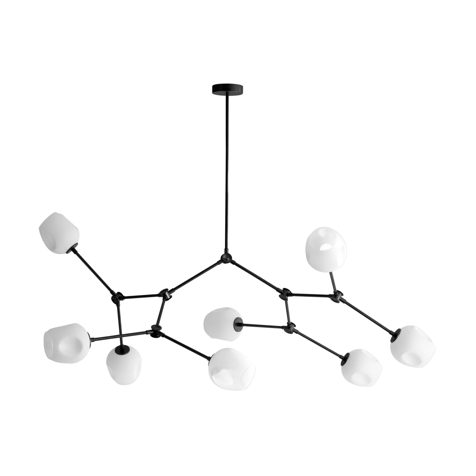 Sculptural Industrial Modern Drop Chandelier