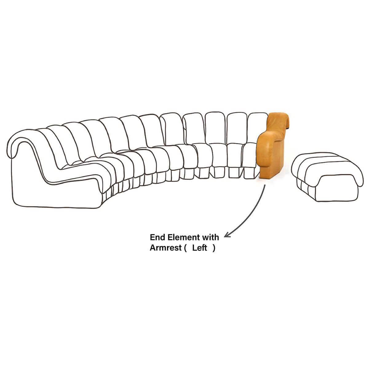 Serello Element with Armrest - Left