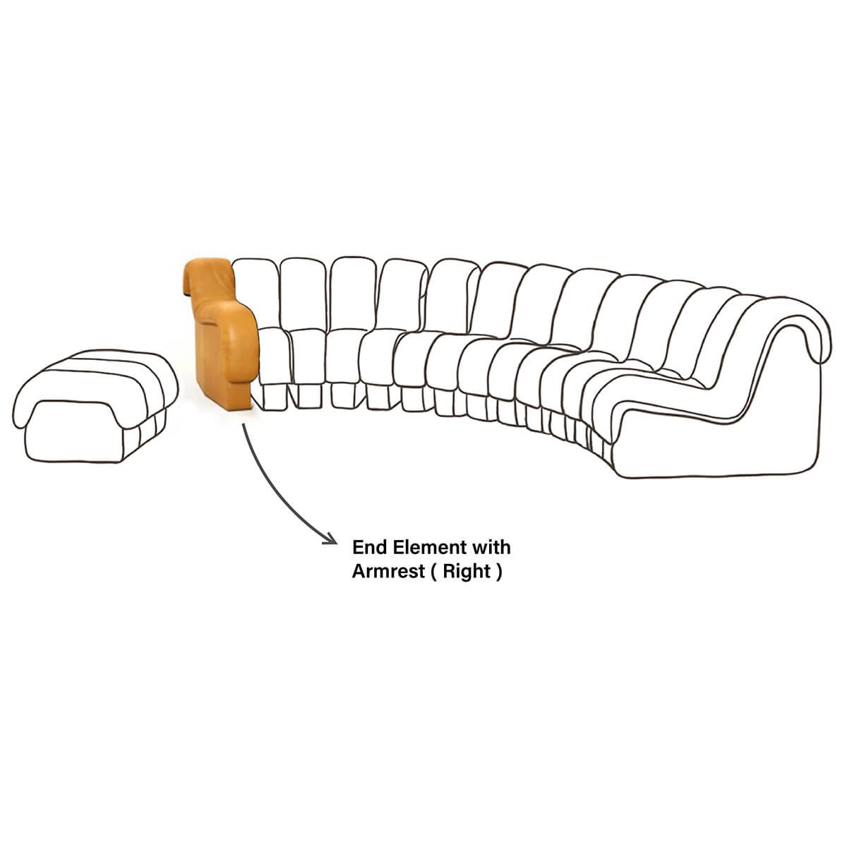 Serello Element with Armrest - Left
