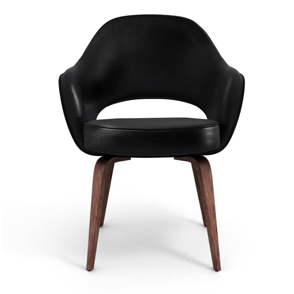 Savarin Executive Leather Armchair - Wood Legs