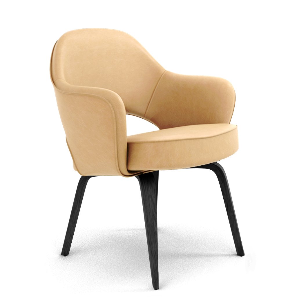 Savarin Executive Leather Armchair - Wood Legs
