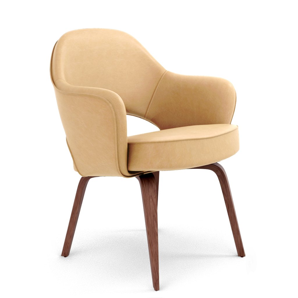 Savarin Executive Leather Armchair - Wood Legs