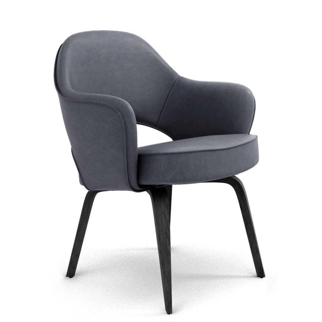 Savarin Executive Leather Armchair - Wood Legs