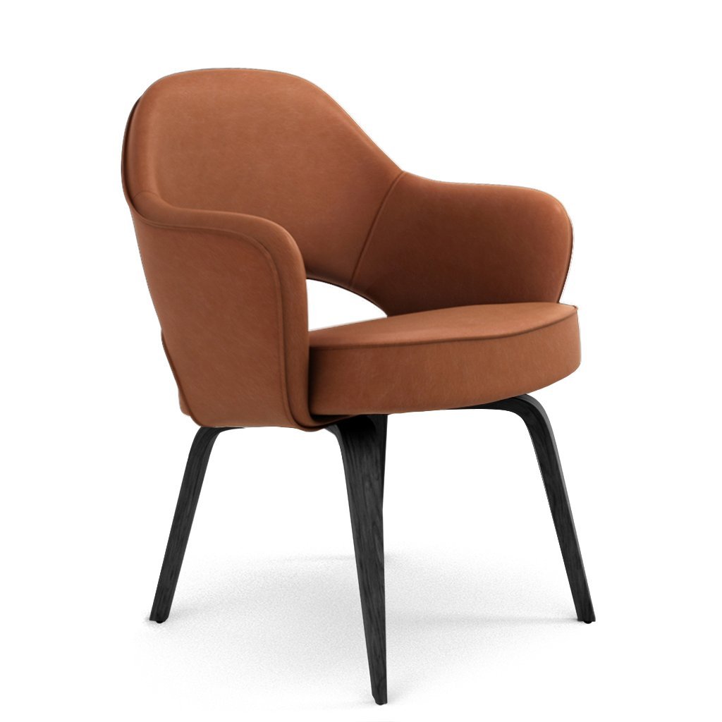 Savarin Executive Leather Armchair - Wood Legs
