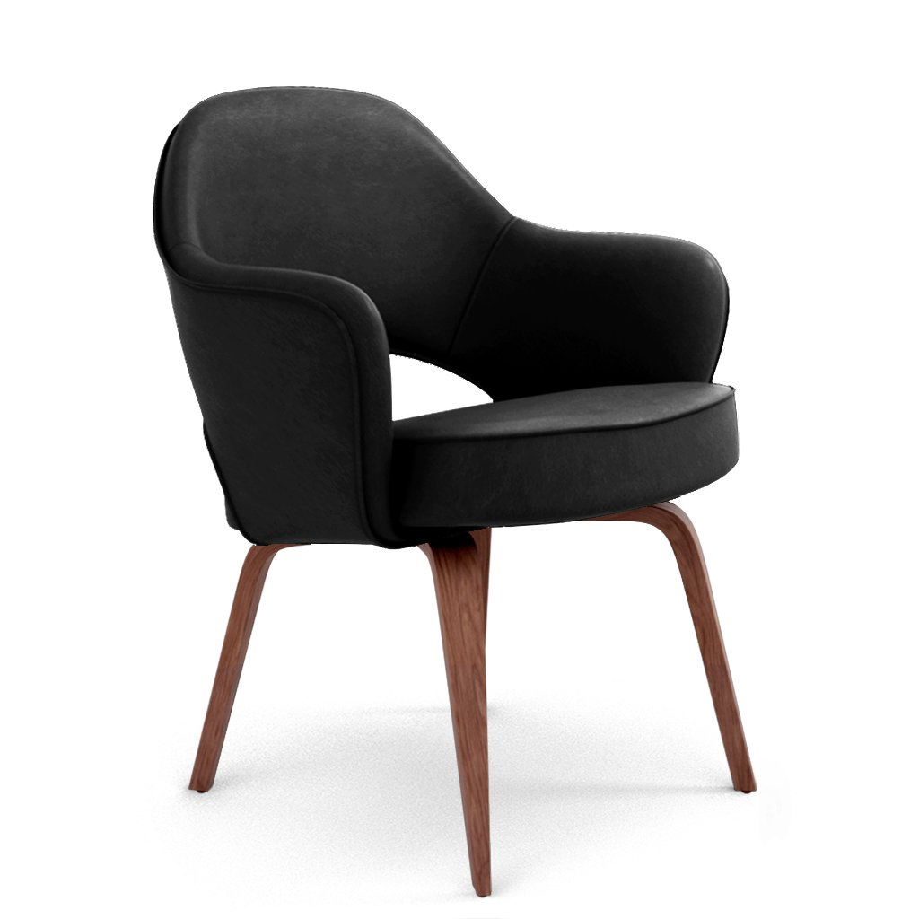 Savarin Executive Leather Armchair - Wood Legs