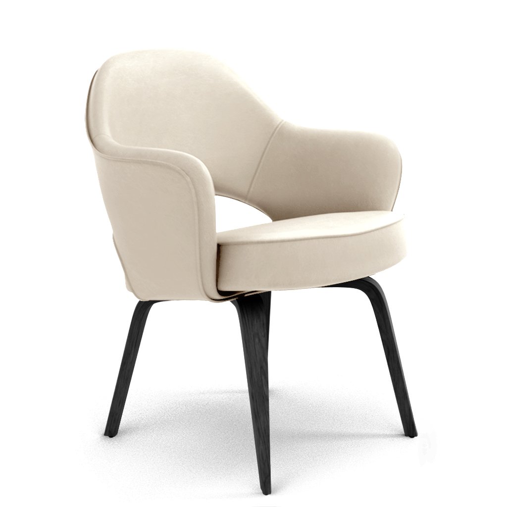 Savarin Executive Leather Armchair - Wood Legs