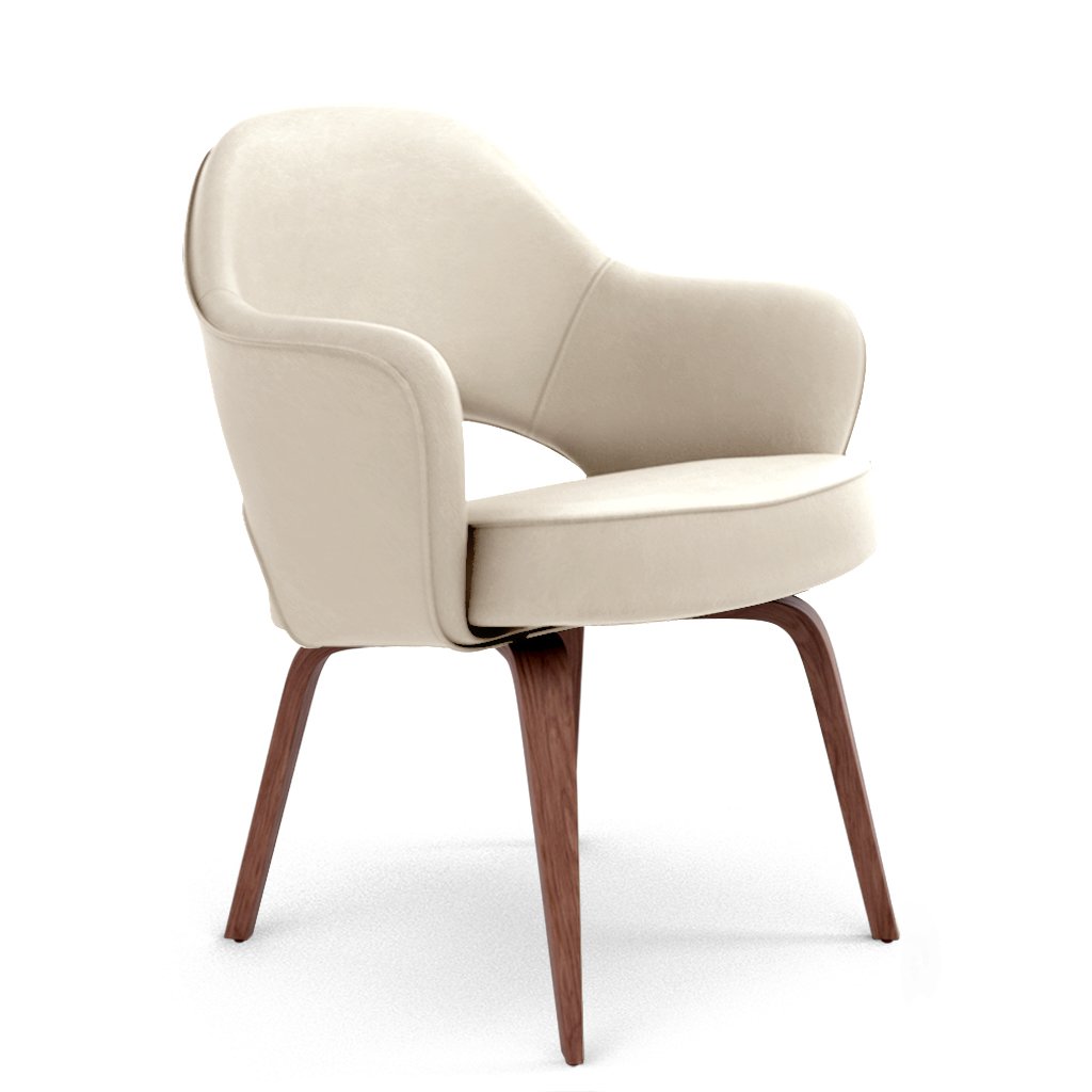 Savarin Executive Leather Armchair - Wood Legs