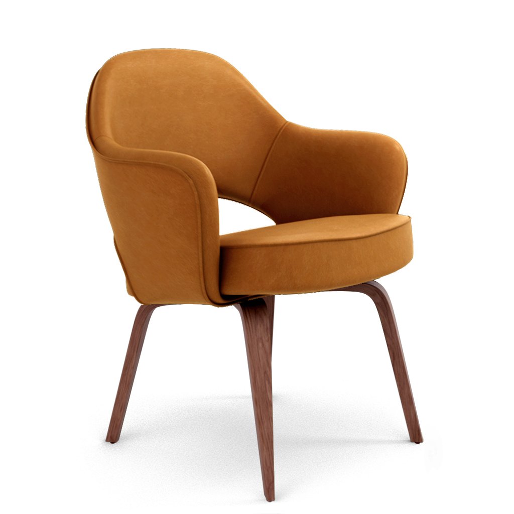 Savarin Executive Leather Armchair - Wood Legs