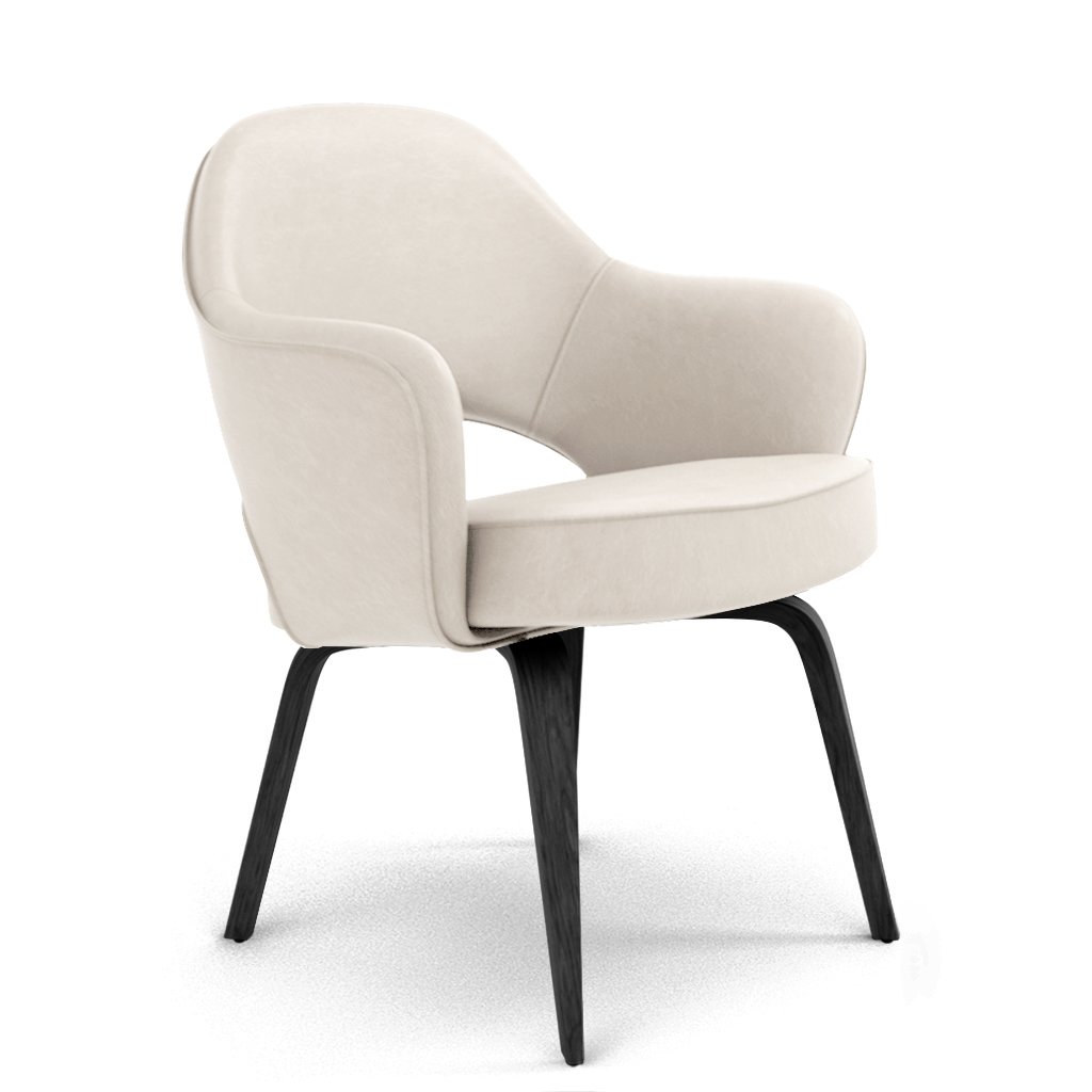 Savarin Executive Leather Armchair - Wood Legs