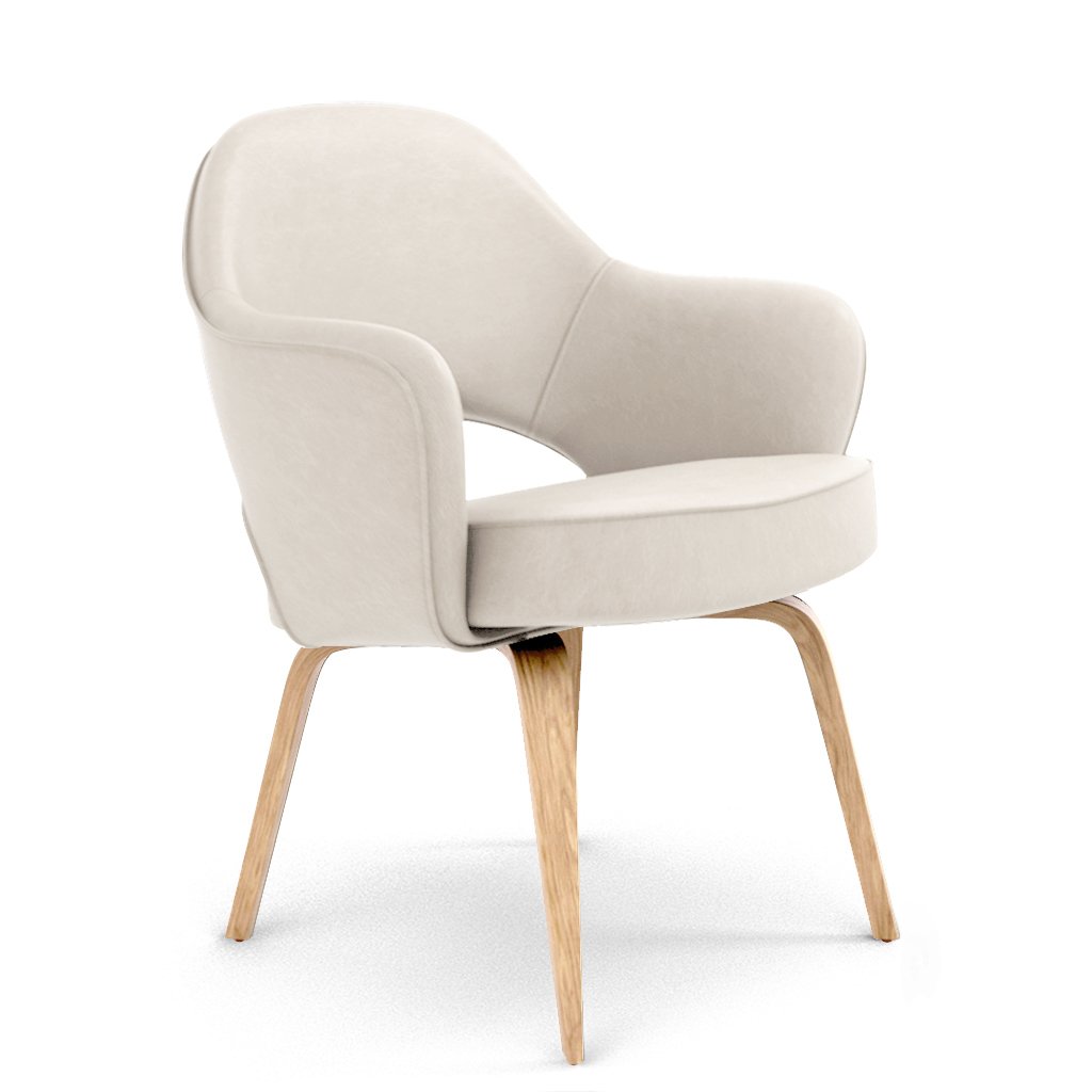 Savarin Executive Leather Armchair - Wood Legs