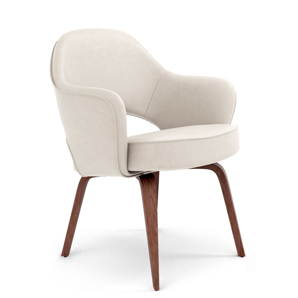Savarin Executive Leather Armchair - Wood Legs
