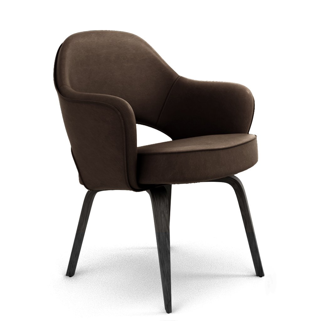 Savarin Executive Leather Armchair - Wood Legs
