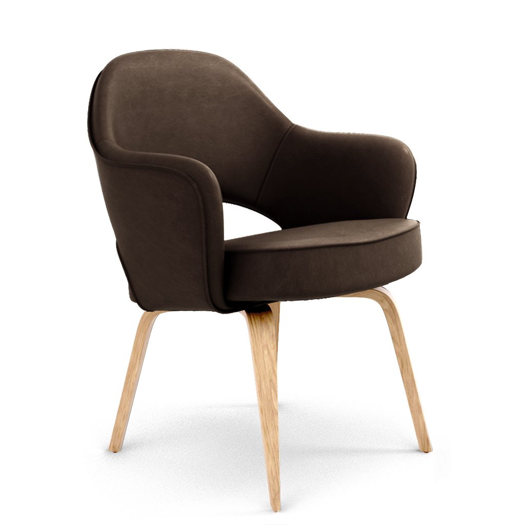 Savarin Executive Leather Armchair - Wood Legs