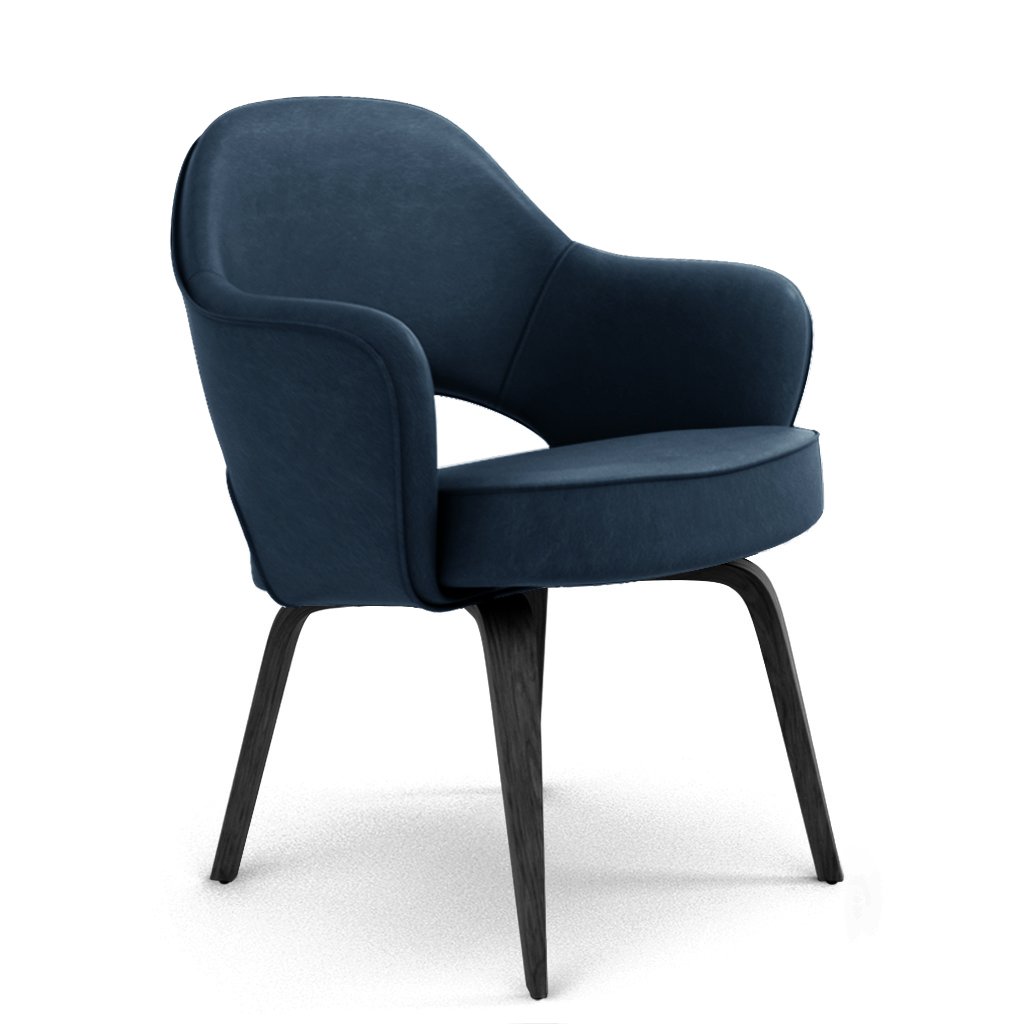 Savarin Executive Leather Armchair - Wood Legs