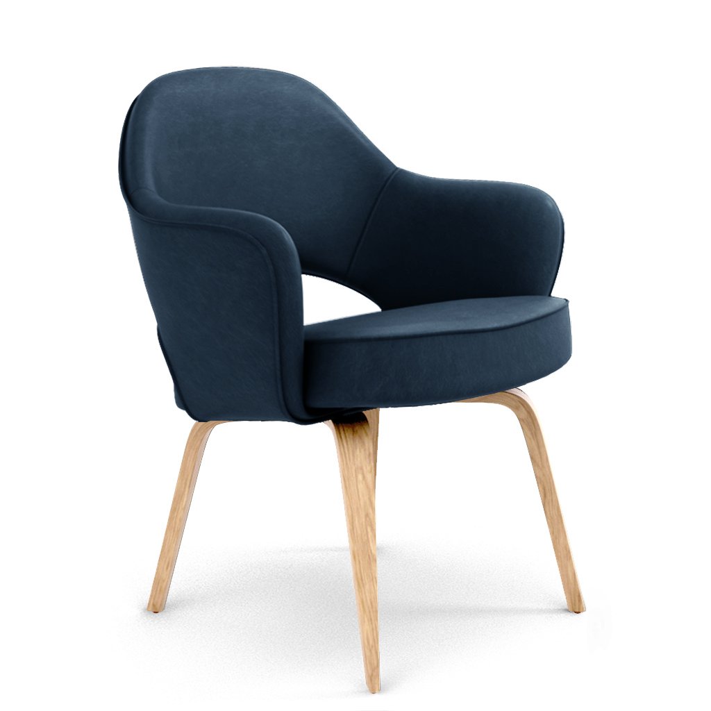 Savarin Executive Leather Armchair - Wood Legs