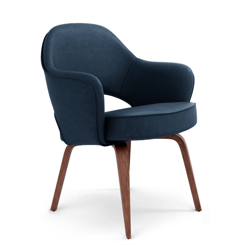 Savarin Executive Leather Armchair - Wood Legs