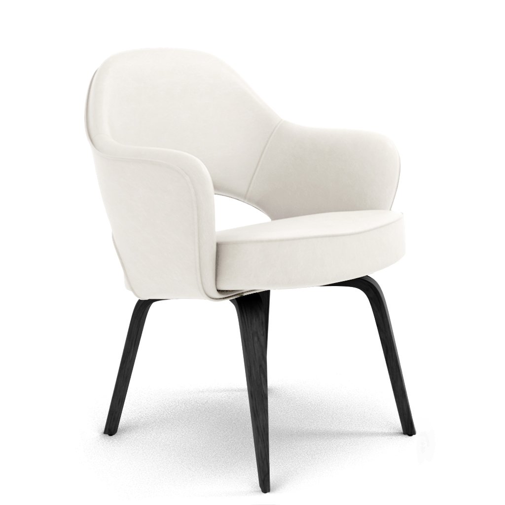 Savarin Executive Leather Armchair - Wood Legs