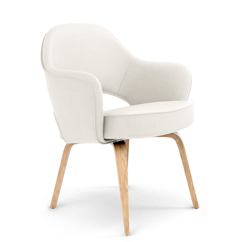 Savarin Executive Leather Armchair - Wood Legs