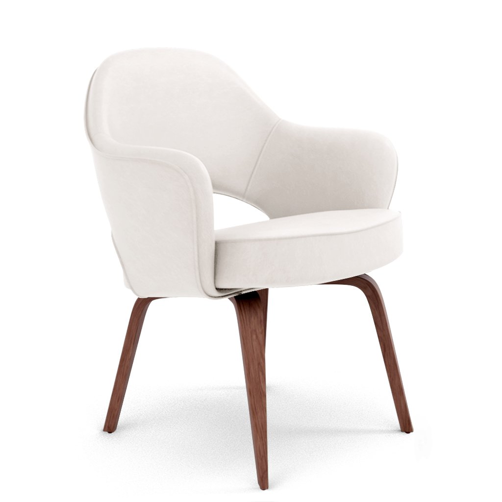 Savarin Executive Leather Armchair - Wood Legs