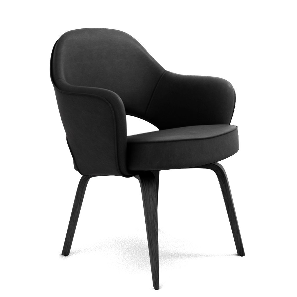 Savarin Executive Leather Armchair - Wood Legs