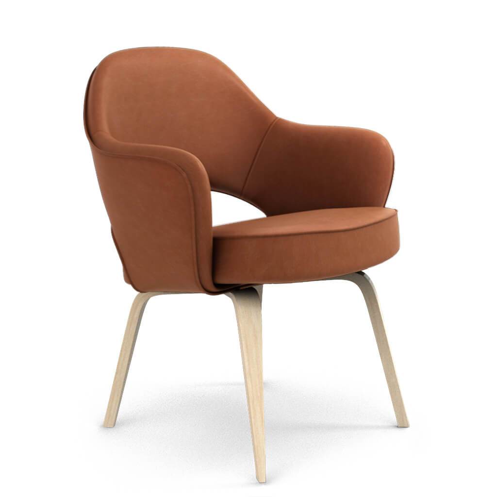 Savarin Executive Leather Armchair - Wood Legs